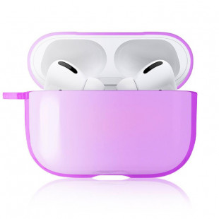Чехол силиконовый Neon с карабином (Apple AirPods Pro) Фиолетовый