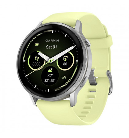 Умные часы Garmin Venu 4 45mm Silver/Citron Silicone