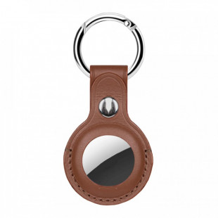 Чехол-брелок Devia Leather Key Ring для AirTag Brown