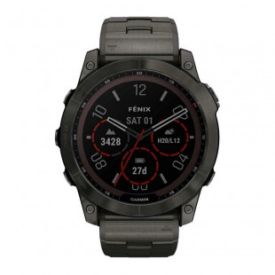 Умные часы Garmin Fenix 7X Sapphire Solar Titanium Gray