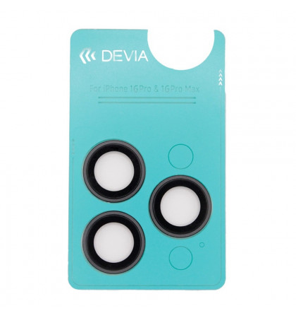 Защитное стекло для камеры Devia Peak Series Lens Protector для iPhone 16 Pro/16 Pro Max Dark Black