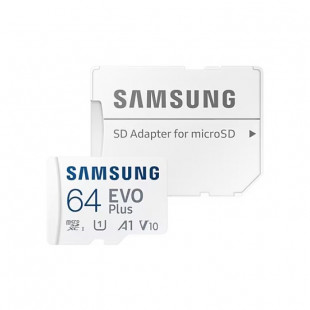 Карта памяти microSDXC Samsung EVO Plus 64GB Class 10 White