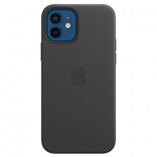 Чехол-накладка Apple Leather Case with MagSafe iPhone 12/12 Pro Blac..