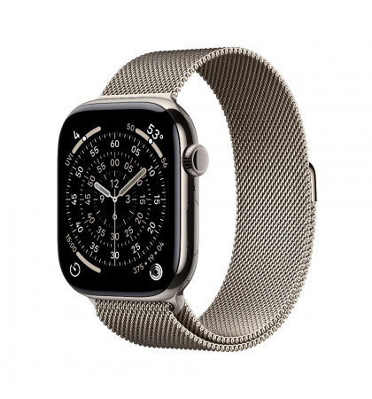 Умные часы Apple Watch Series 11 46mm Titanium Case with Milanese Loop M/L Natural