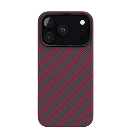 Чехол-накладка VLP Kevlar Case with MagSafe для смартфона Apple iPhone 18 Pro Burgundy