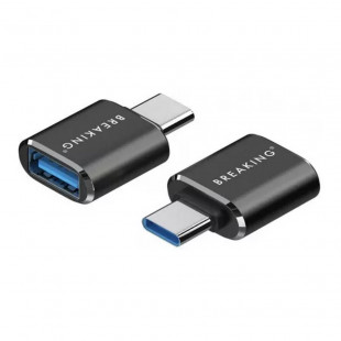 Адаптер Breaking USB-A(F) to USB-C(M) Black