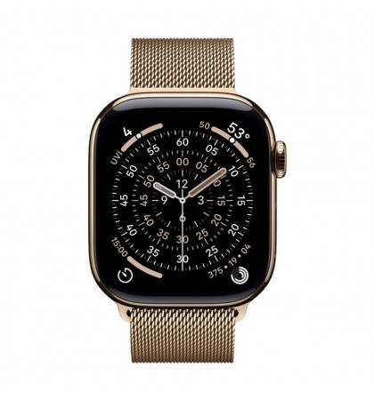 Умные часы Apple Watch Series 11 46mm Titanium Case with Milanese Loop M/L Gold