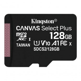 Карта памяти Kingston Canvas Select Plus 128Gb microSDXC UHS-I U1 Bl..