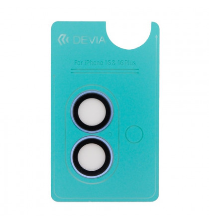 Защитное стекло для камеры Devia Peak Series Lens Protector для iPhone 16/16 Plus Blue