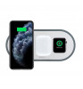 Беспроводная зарядка Devia 3 in 1 Charger iPhone+watch+Earphone V4 White