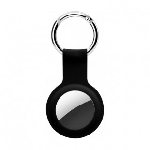 Чехол-брелок Devia Leather Key Ring для AirTag Black