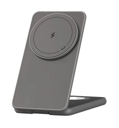 Беспроводное зарядное устройство VLP Alum Power Pro для Apple Natural Titanium