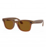 Умные очки Ray-Ban Meta Wayfarer RW4008 Shiny Caramel/Polar Brown