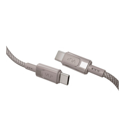 Дата-кабель VLP Force Line 100W USB-C + USB-C, 1.2m Natural Titanium