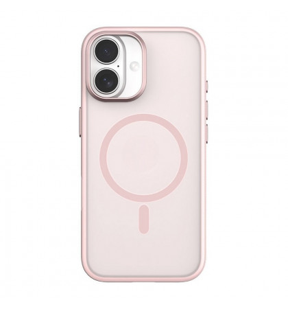 Чехол-накладка Comma Joy Elegant Magnetic Anti-Shock Case(Built-In Touch) для iPhone 17 Pink Purple