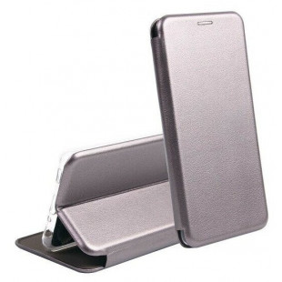 Книжка экокожа для смартфона Xiaomi Redmi Note 8 Gray