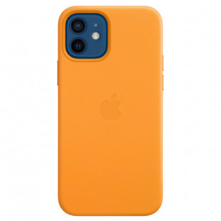 Чехол-накладка Apple Leather Case with MagSafe iPhone 12/12 Pro Gold..
