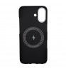 Чехол-накладка Comma Woven Series Kevlar Magnetic ShockProof Case(Panda) для iPhone 17 Black