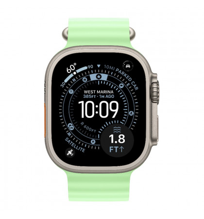 Умные часы Apple Watch Ultra 3 49mm Titanium Case with Ocean Band Natural/Neon Green