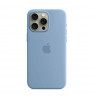 Чехол-накладка Apple Silicone Case with MagSafe для смартфона Apple iPhone 15 Pro Max Winter Blue