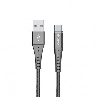 Кабель Devia Braid Series Cable Type-C 1m Gray