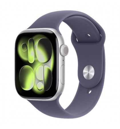 Умные часы Apple Watch Series 11 46mm Aluminum Case with Sport Band M/L Silver/Purple Fog