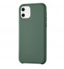 Накладка Soft Touch (iPhone 11) Темно-зеленая