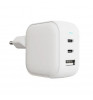 Сетевое зарядное устройство VLP G-Charge 65W 2xType-C+USB-A PD QC White