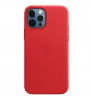 Чехол-накладка Apple Leather Case with MagSafe iPhone 12/12 Pro Red