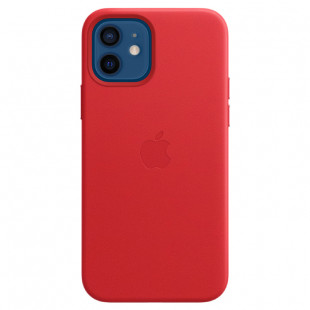 Чехол-накладка Apple Leather Case with MagSafe iPhone 12/12 Pro Red