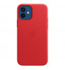 Чехол-накладка Apple Leather Case with MagSafe iPhone 12/12 Pro Red