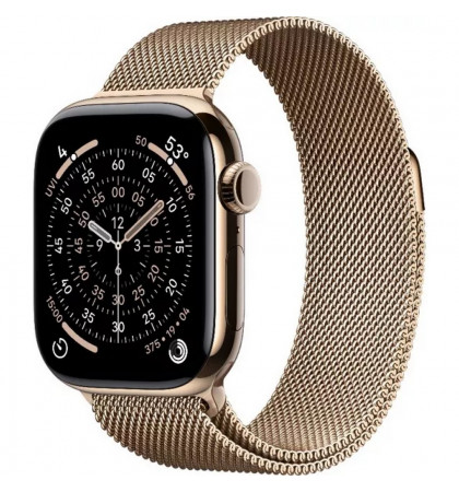 Умные часы Apple Watch Series 11 42mm Titanium Case with Milanese Loop Gold
