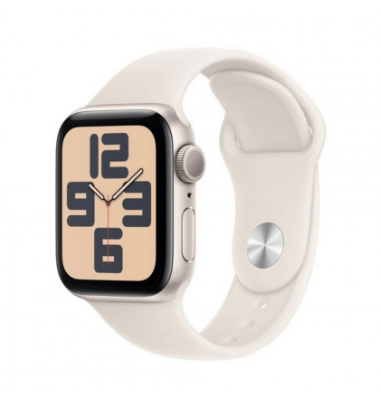 Умные часы Apple Watch SE (2024) 44mm Aluminium Case with Sport Band S/M Starlight