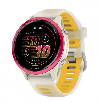 Умные часы Garmin Forerunner 570 42mm Bone Raspberry Mango
