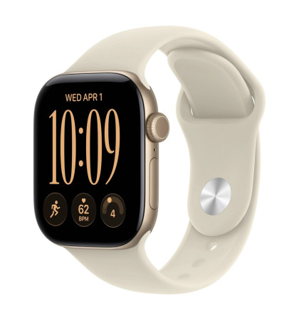 Умные часы Apple Watch Series 12 46mm Aluminium Case with Sport Band S/M Light Gold/Sand
