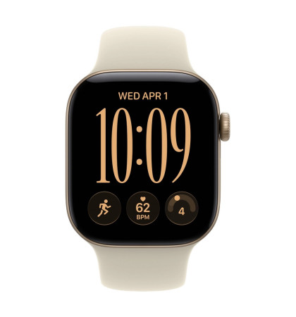 Умные часы Apple Watch Series 12 46mm Aluminium Case with Sport Band S/M Light Gold/Sand