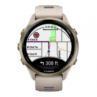 Умные часы Garmin Forerunner 970 47mm Soft Gold Titanium French Gray/Translucent Indigo